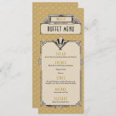 Geweldige Gatsby Art Deco  Menu Kaarten (Voorkant / Achterkant)