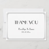 Geweldige Gatsby Art Deco Silver Weddenschap Harte Bedankkaart (Voorkant)