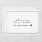 Geweldige Gatsby Art Deco Silver Weddenschap Harte Bedankkaart (Achterkant)