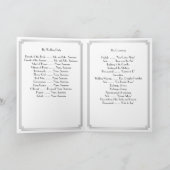 Geweldige Gatsby Art Deco Silver Wedding Programma (Binnen)