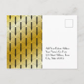 Geweldige Gatsby Art Deco Wedding Gold & Black RSV Uitnodiging Briefkaart (Achterkant)