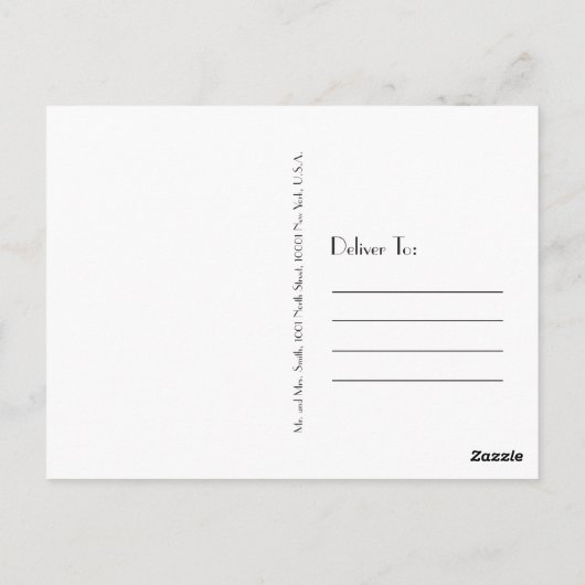 Geweldige Gatsby Art Deco Wedding Hartelijk dank,  Briefkaart (Achterkant)