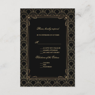 Geweldige Gatsby Art Deco Wedding RSVP