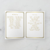 Geweldige Gatsby Art Deco White Gold Wedding Progr Programma (Binnen)