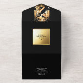 Geweldige gatsby bruiloft brullende twintiger brui all in one uitnodiging (Buitenkant)