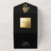 Geweldige gatsby bruiloft brullende twintiger flap all in one uitnodiging (Buitenkant)