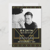  geweldige gatsby Foto Zwangerschapsaankondiging Aankondiging (Voorkant)