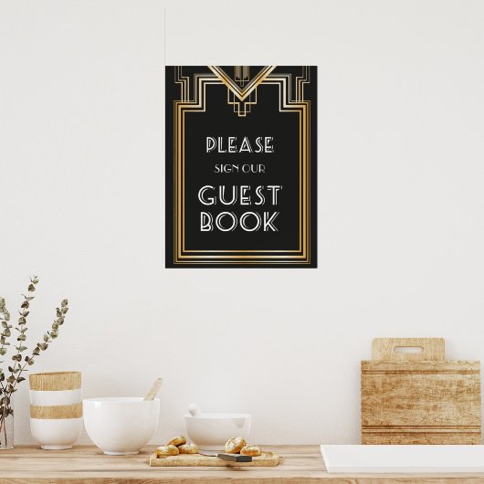 Geweldige Gatsby geïnspireerde bruiloft voor gastb Poster (Keuken)