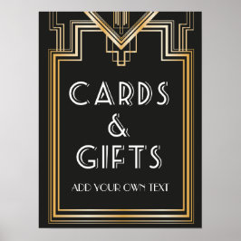 Geweldige Gatsby geïnspireerde Kaarten en geschenk Poster