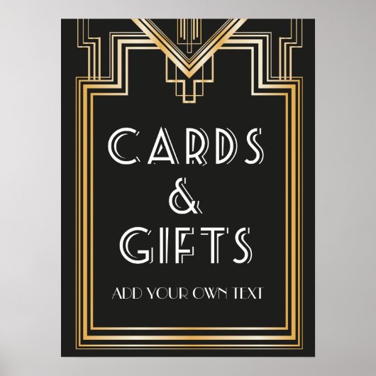 Geweldige Gatsby geïnspireerde Kaarten en geschenk Poster (Voorkant)