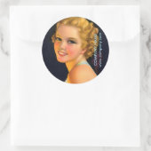 geweldige gatsby girl make keup hair stylist fotog ronde sticker (Tas)