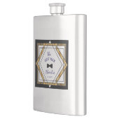 Geweldige Gatsby Gold White Art Deco de BESTE MAN Heupfles (Links)