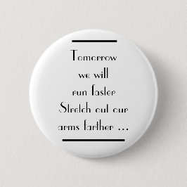 Geweldige Gatsby Morgen gaan we sneller met Deco Ronde Button 5,7 Cm