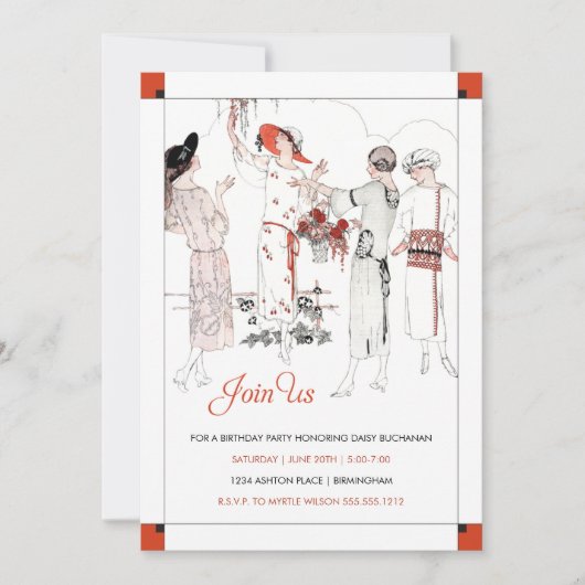 Geweldige Gatsby-uitnodiging Kaart (Voorkant)