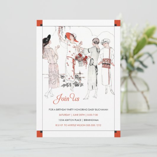 Geweldige Gatsby-uitnodiging Kaart (Staand voorkant)