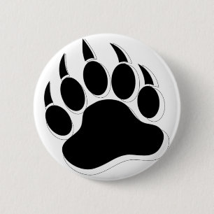 Geweldige Gay Bear klauw B&W 3D-effect Ronde Button 5,7 Cm