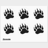 Geweldige Gay Bear klauw B&W 3D-effect Ronde Sticker (Vel)
