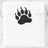 Geweldige Gay Bear klauw B&W 3D-effect Ronde Sticker (Tas)