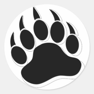 Geweldige Gay Beer Claw B&W 3D-effect Ronde Sticker
