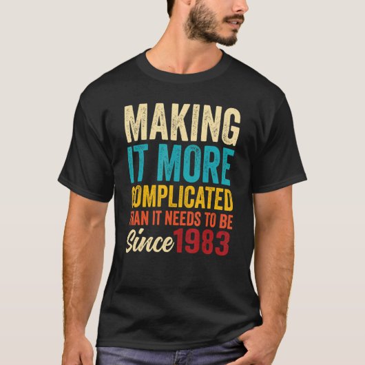 Geweldige  geboortedag Geboren in 1983 voor mannen T-shirt (Voorkant)