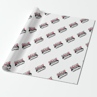 Geweldige geboren in januari babydag cadeaupapier