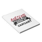 Geweldige geboren in januari babydag notitieblok (Schuin)