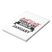 Geweldige geboren in januari babydag notitieblok (Linkerzijde)