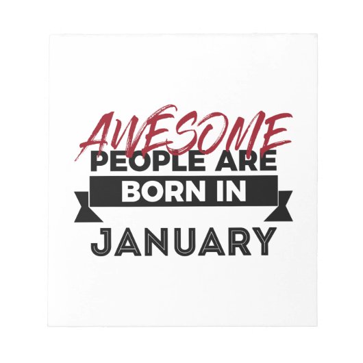 Geweldige geboren in januari babydag notitieblok (Voorkant)