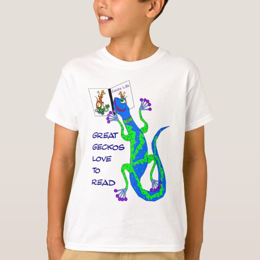Geweldige Geckos Read T-shirt (Voorkant)