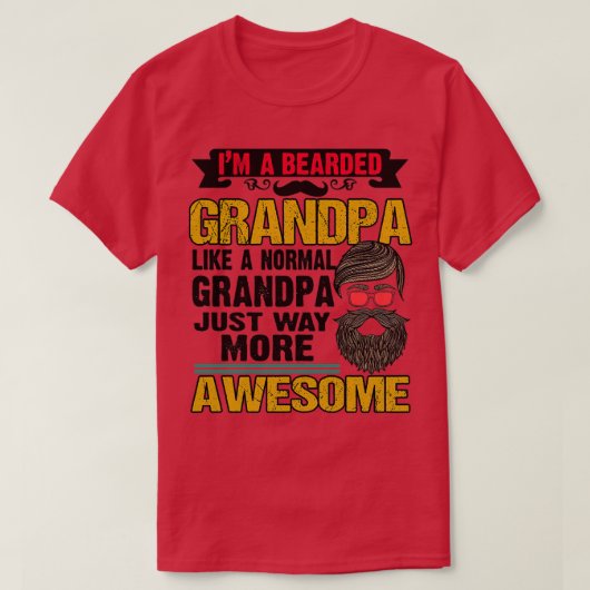 Geweldige gedekte opa 7 t-shirt (Design voorkant)