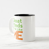 Geweldige geest denk net als ik koffie Mok (Voorkant links)