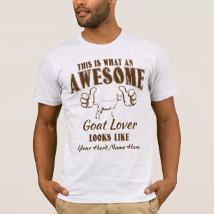 GEWELDIGE geitenliefhebber Saanen Goat AANPASSEN T-shirt