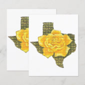 Geweldige gele roos van de Texas Pattern-bloem (Voorkant / Achterkant)