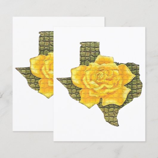 Geweldige gele roos van de Texas Pattern-bloem (Voorkant / Achterkant)