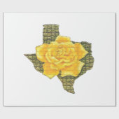 Geweldige gele roos van de Texas Pattern-bloem Cadeaupapier (Vlak)