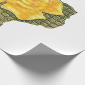 Geweldige gele roos van de Texas Pattern-bloem Cadeaupapier (Hoek)
