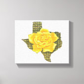 Geweldige gele roos van de Texas Pattern-bloem Canvas Afdruk (Voorkant)