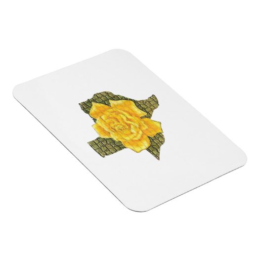 Geweldige gele roos van de Texas Pattern-bloem Magneet (Rechterzijde)