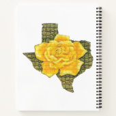 Geweldige gele roos van de Texas Pattern-bloem Notitieboek (Achterkant)