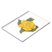 Geweldige gele roos van de Texas Pattern-bloem Notitieboek (Linkerzijde)