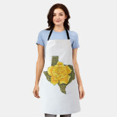 Geweldige gele roos van de Texas Pattern-bloem Schort (Gedragen)