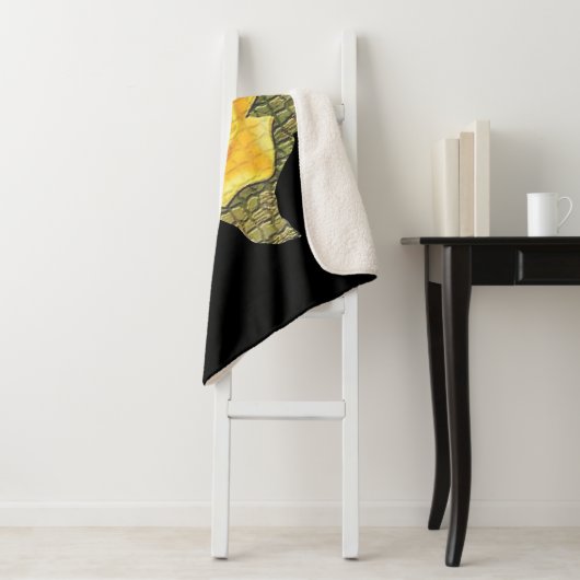 Geweldige gele roos van de Texas Pattern-bloem Sherpa Deken (In situ)