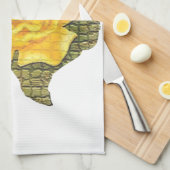 Geweldige gele roos van de Texas Pattern-bloem Theedoek (Quarter Fold)
