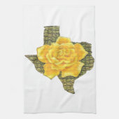 Geweldige gele roos van de Texas Pattern-bloem Theedoek (Verticaal)