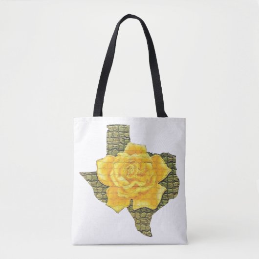 Geweldige gele roos van de Texas Pattern-bloem Tote Bag (Voorkant)