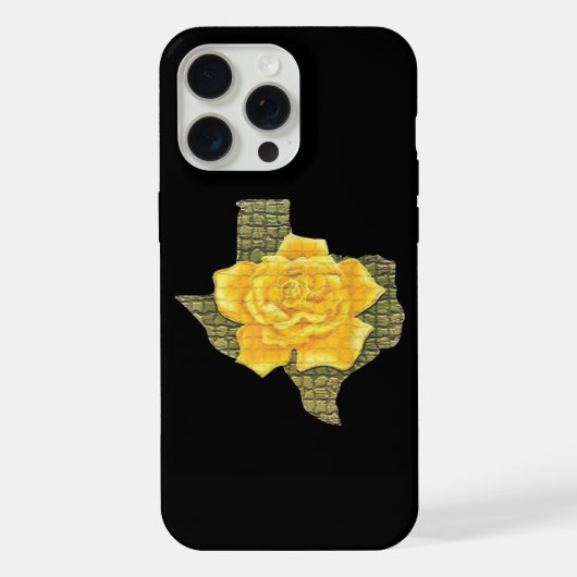 Geweldige Gele Roos Van Texas Patroon Bloem iPhone Hoesje (Achterkant)