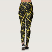 Geweldige Gele Universum Abstracte Print Leggings (Achterkant)