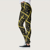 Geweldige Gele Universum Abstracte Print Leggings (Links)