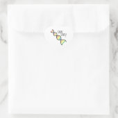 Geweldige genen hart sticker (Tas)