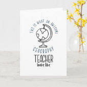 Geweldige Geography Teacher Earth Wereldbol School Kaart (Gele Bloem)